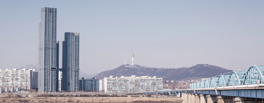 View of Namsan Tower in Seoul South Korea