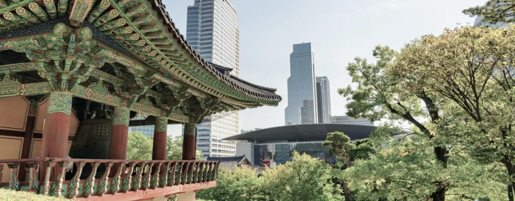 Bongeunsa Temple at Gangnam District in Seoul, South Korea